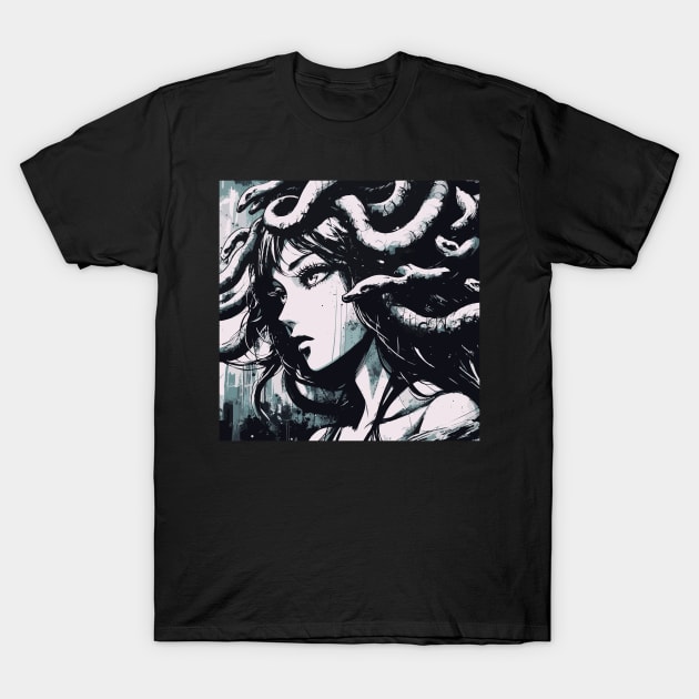 Medusa ink portrait T-Shirt by TomFrontierArt